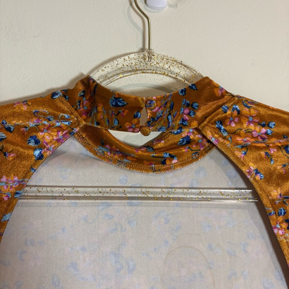 Savage X Fenty Psychedelic Velvet Slip Dress Distorted Bloom Open Back Medium - Picture 6 of 8